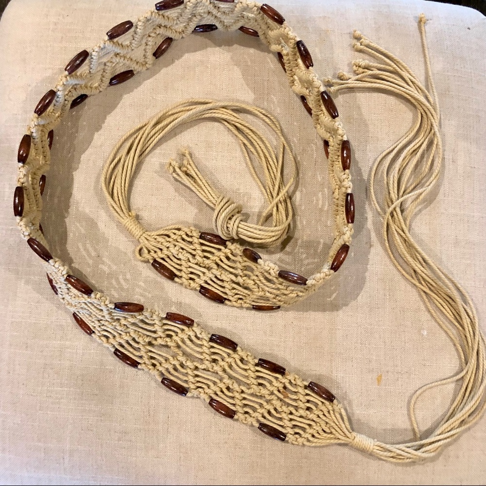 Macrame belt.